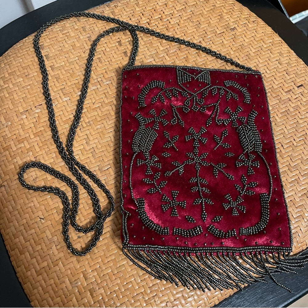 Hilliard & Hanson Mini Purse Red Velvet